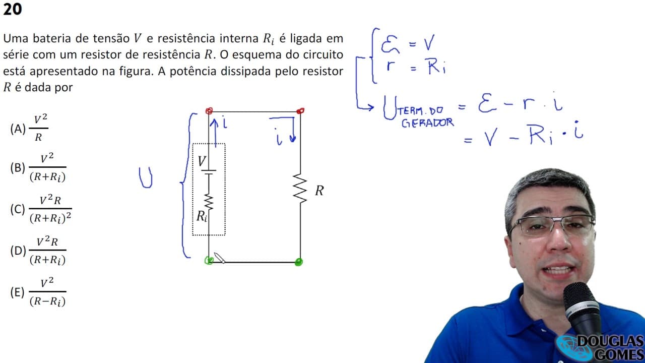 Thumbnail: Correção Fuvest 2019 Física Prova V Q20