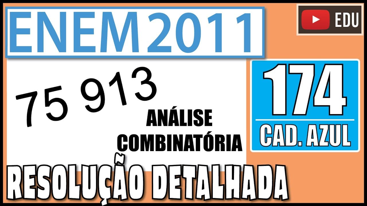 Thumbnail: [ENEM 2011] 174 📘 ANÁLISE COMBINATÓRIA O setor de recursos humanos de uma empresa vai realizar uma