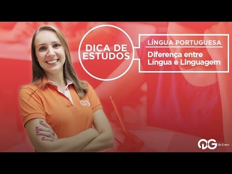 Thumbnail da aula: Dica de Estudo: Diferença entre Língua e Linguagem || Língua Portugues com Prof. Priscila Gomes