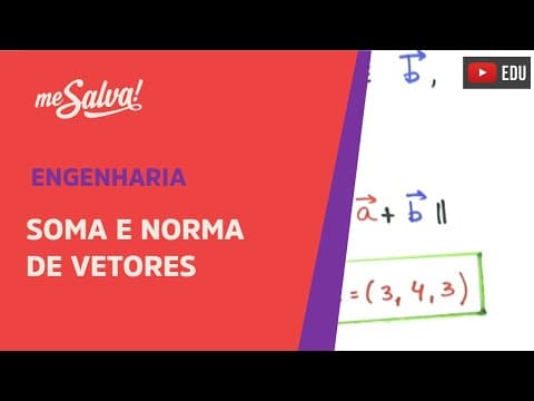 Thumbnail da aula: Me Salva! Álgebra Linear - EXEVET01 - Desigualdade Triangular - Soma e Norma de Vetores