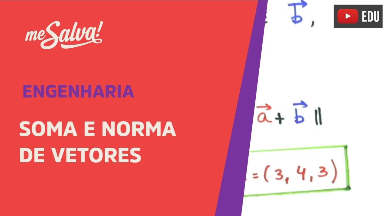 Thumbnail: Me Salva! Álgebra Linear - EXEVET01 - Desigualdade Triangular - Soma e Norma de Vetores