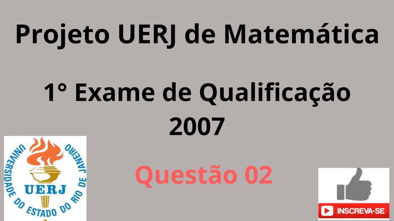 Thumbnail: Resolução do 1º Exame de qualificação de 2007 Questão 02