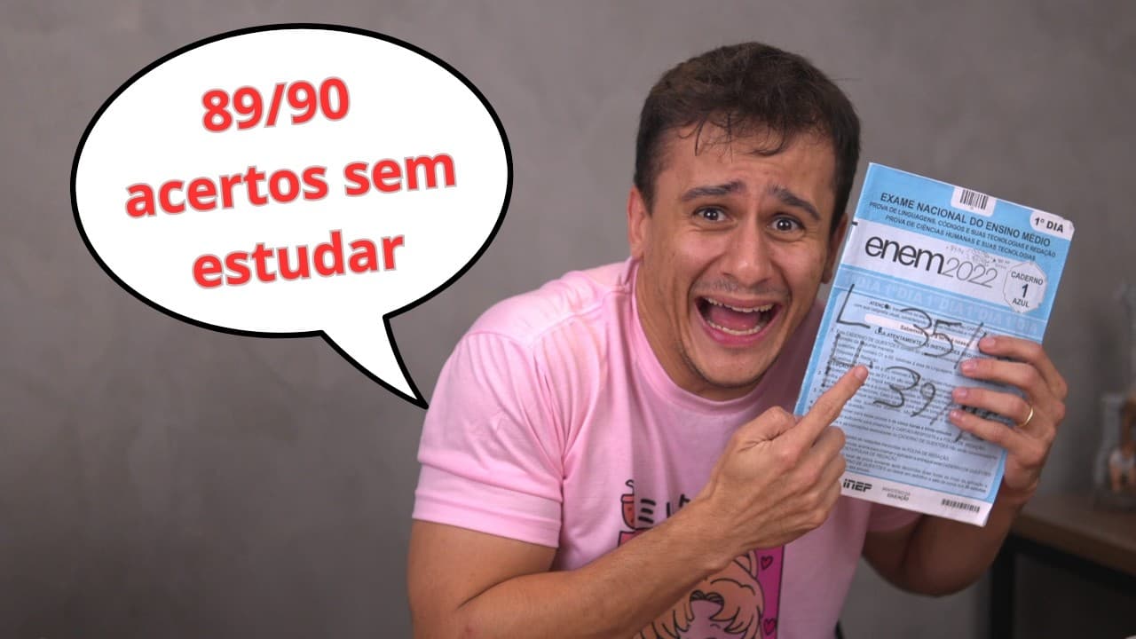 Thumbnail: ESTRATÉGIA para GABARITAR o 1° DIA DO ENEM (COMEÇANDO DO ZERO)