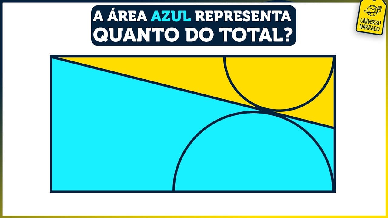 Thumbnail: Calcule a ÁREA azul! (Matemática | Geometria Plana)