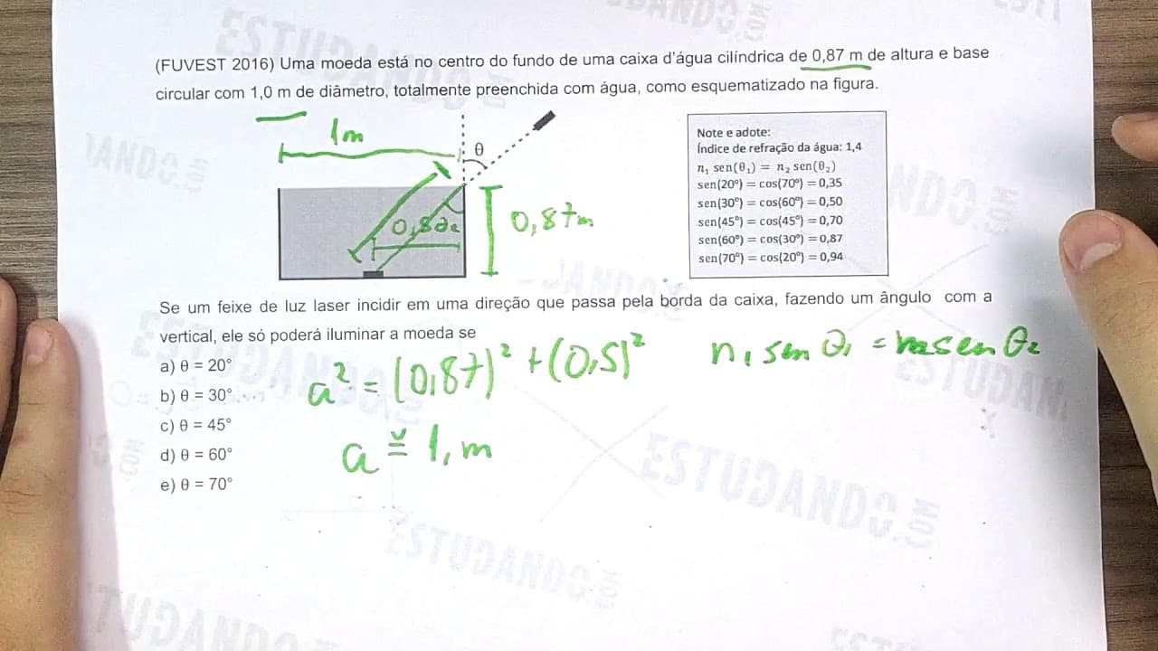 Thumbnail: RESOLVENDO QUESTÕES DE FÍSICA | FUVEST 2016 | AO VIVO |
