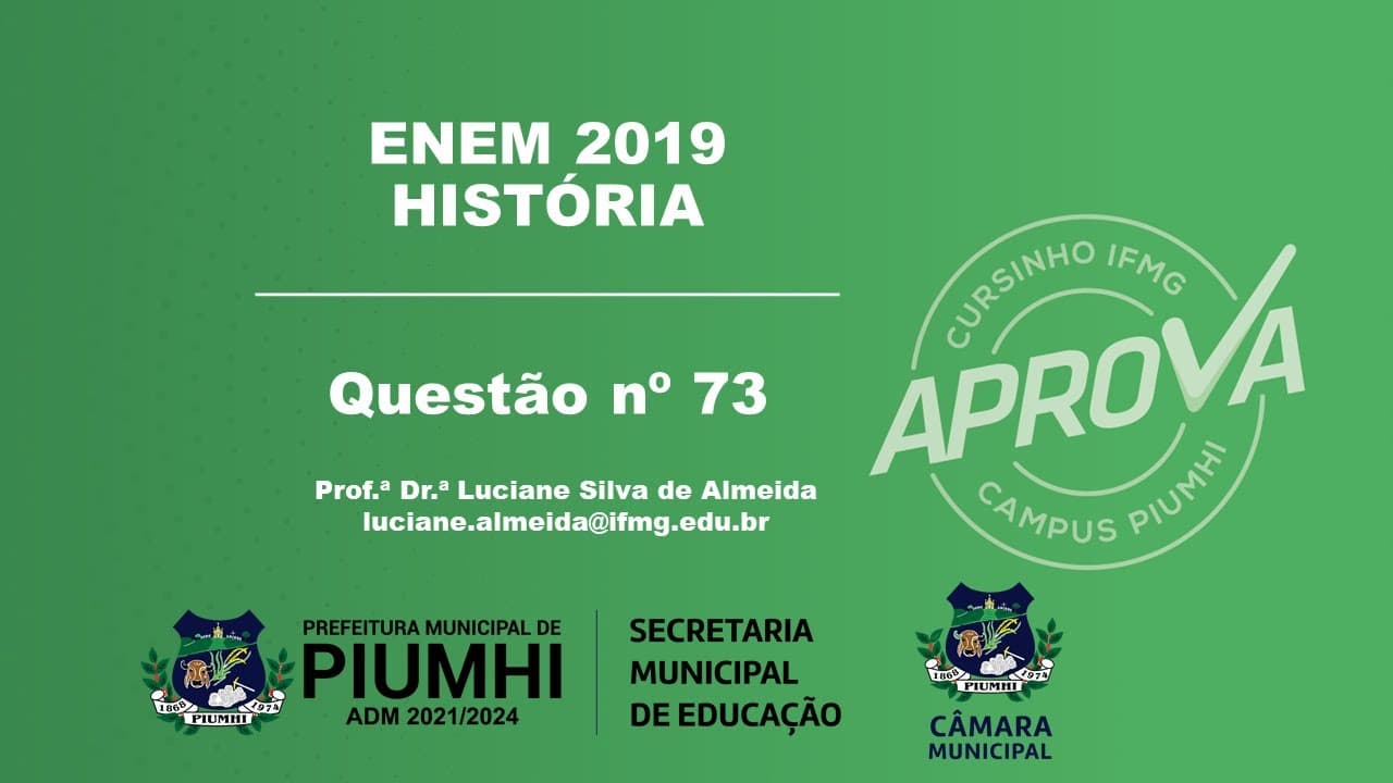 Thumbnail: ENEM 2019 - História - Questão nº 73