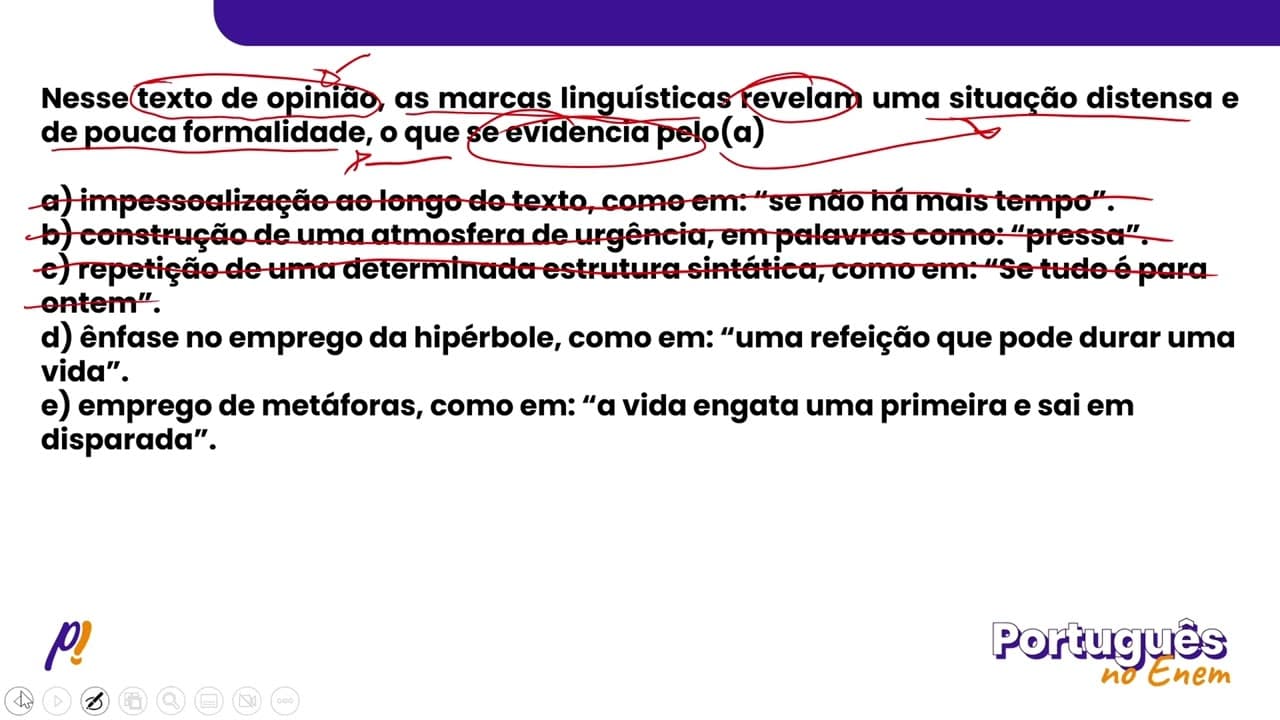 Thumbnail: ENEM 2022 - ESTUDOS DO SENTIDO | Urgência emocional Se tudo é para ontem, se a vida engata...