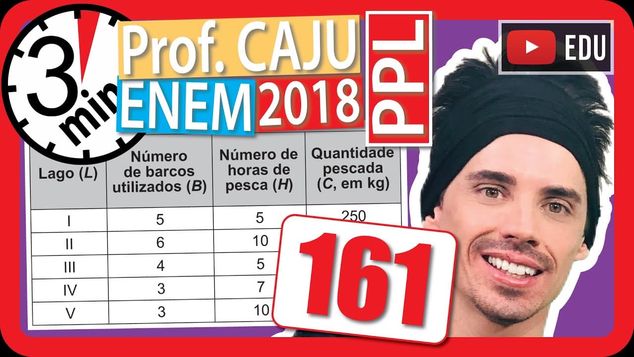 Thumbnail: 🏃ENEM 2018 PPL 👉 RAPIDINHA Questão 161 - Razão e Proporção