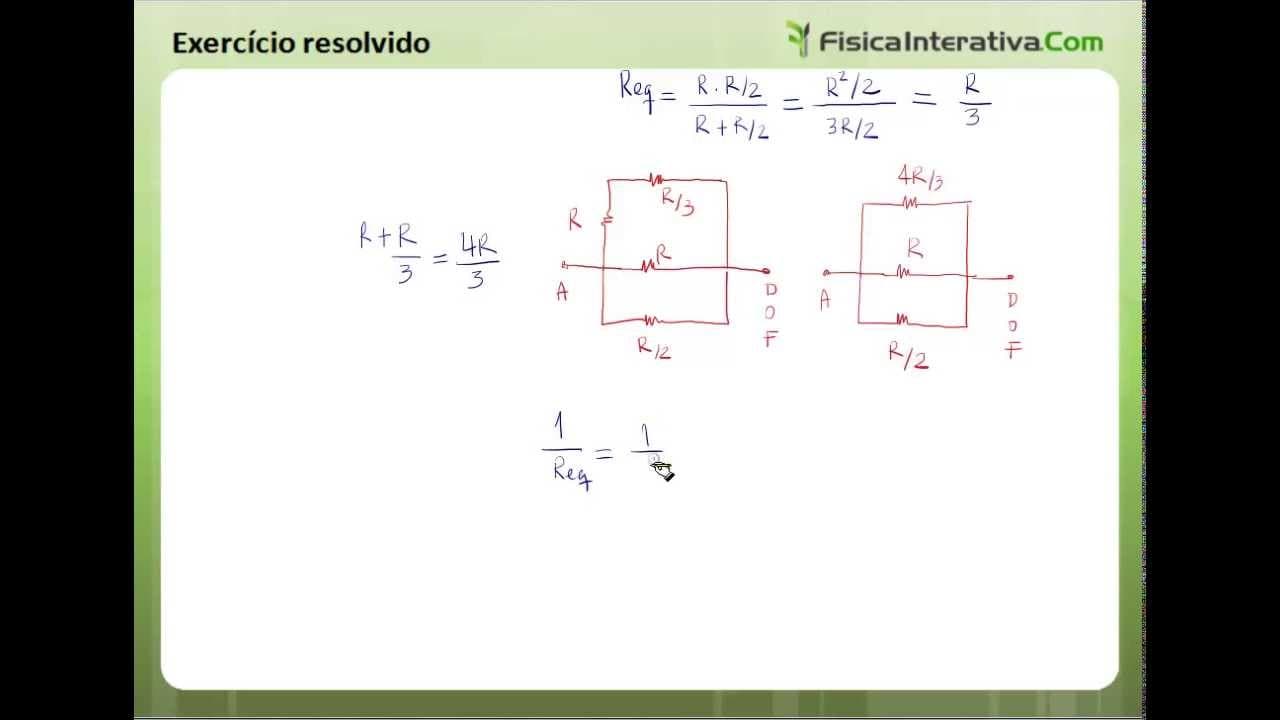 Thumbnail: Associação mista de resistores - Exercício resolvido - (2/2)