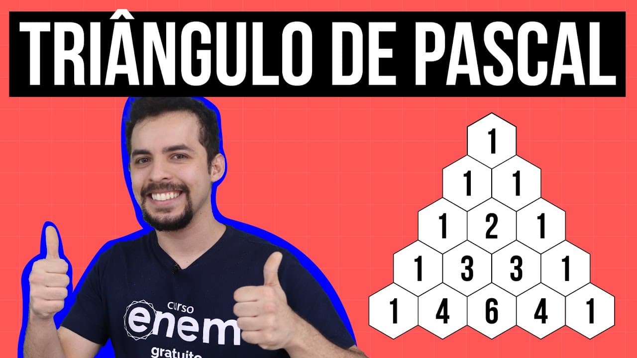 Thumbnail: TRIÂNGULO DE PASCAL: O que é, Propriedades e Exercícios | Resumo de Matemática Enem. Lucas Borguezan