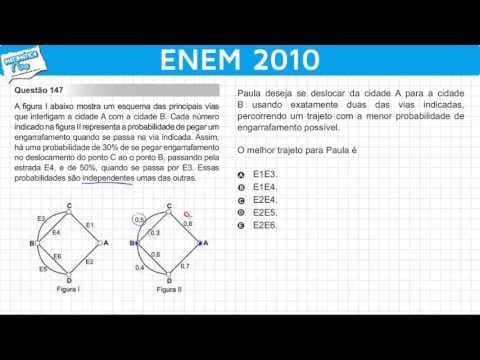 Thumbnail da aula: ENEM 2010 Matemática #12 - Probabilidade de Eventos Independentes e Engarrafamento na Estrada