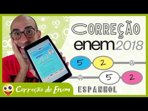 Thumbnail da aula: [CORREÇÃO DO ENEM] Questão 5 (espanhol) - Enem 2018 - Prova azul ▷ Mayo, 15