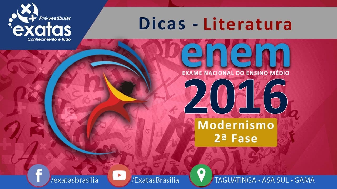 Thumbnail: Dicas ENEM 2016 - Literatura - Modernismo - 2ª Fase