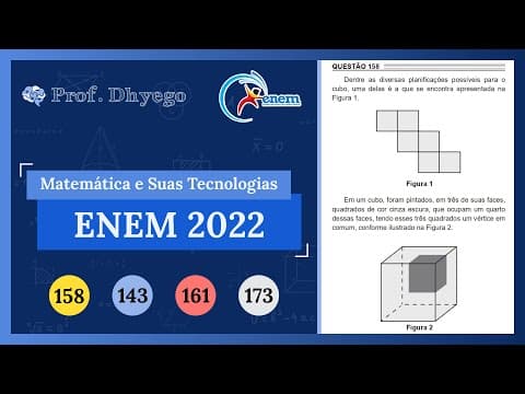 Thumbnail da aula: Dentre as diversas planificações possíveis para o cubo, uma delas é a que se encontra apresentada na