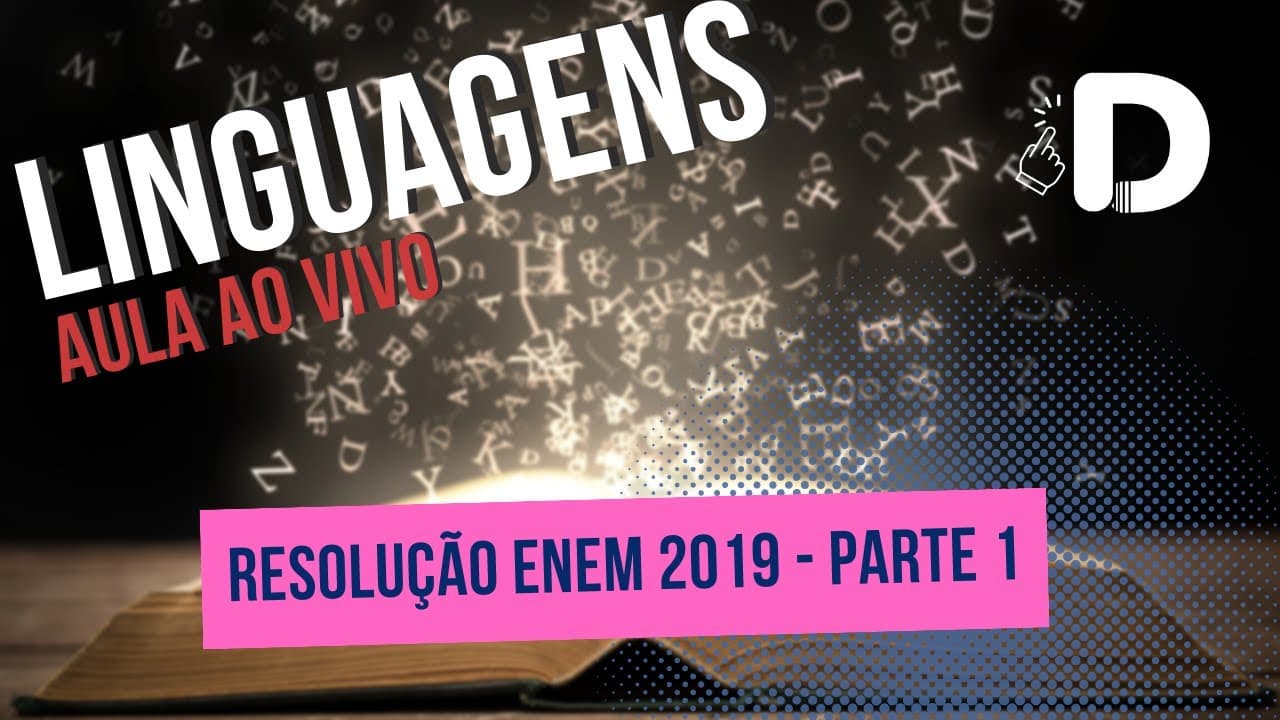 Thumbnail: Linguagens / Português - Resolução Enem 2019 Parte 1 - Aula ao vivo (2023)