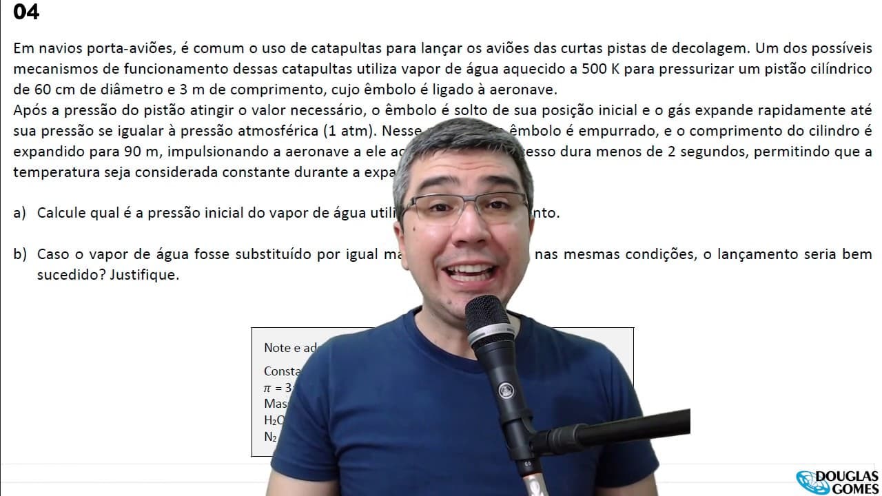 Thumbnail: Fuvest 2018  Fase 2 Dia 2 Questão 04 Correção/comentário/resolução