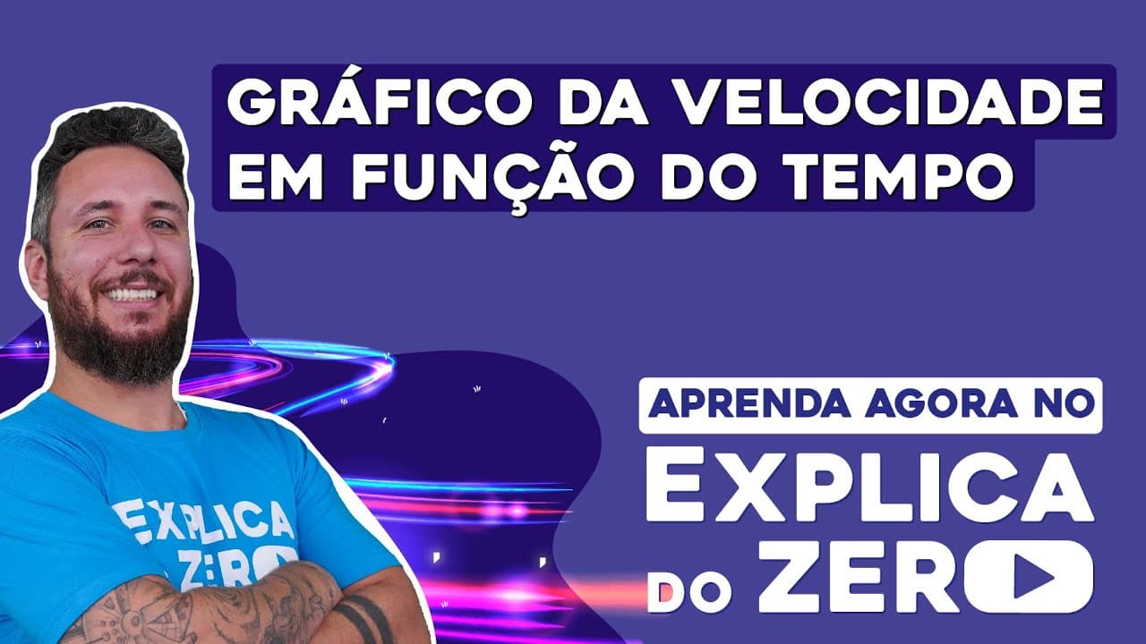 Thumbnail: GRÁFICO DA VELOCIDADE EM FUNÇÃO DO TEMPO | Física | Explica do Zero | Prof. Leonardo Neves Meirelles