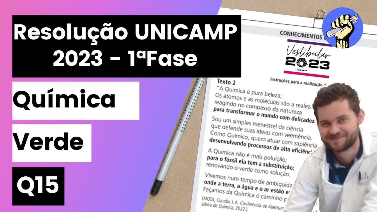 Thumbnail: ✏️ Considerando a proposta da Química Verde, as frases em negrito do poema (texto II) podem, em