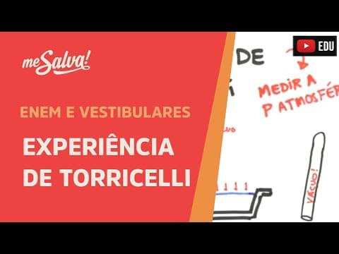 Thumbnail da aula: Me Salva! HID05 - Hidrostática - Experiência de Torricelli