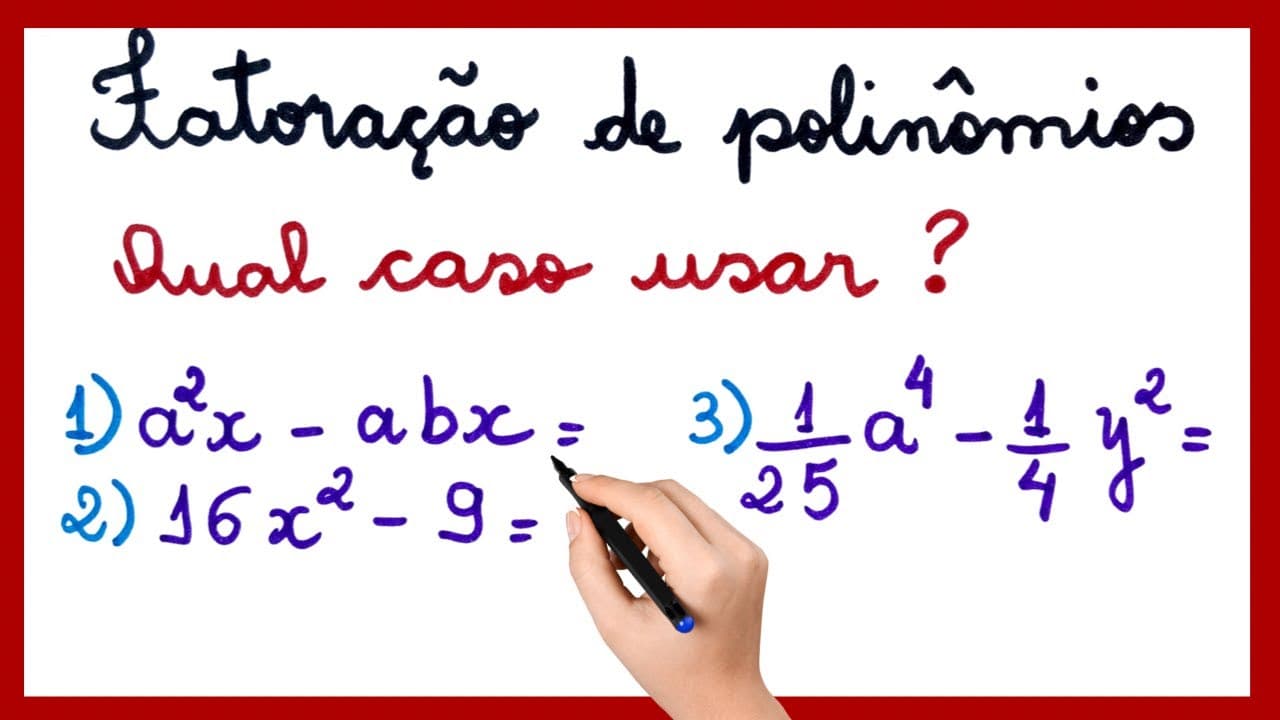 Thumbnail: EXERCÍCIOS SOBRE FATORAÇÃO - QUAL CASO USAR??