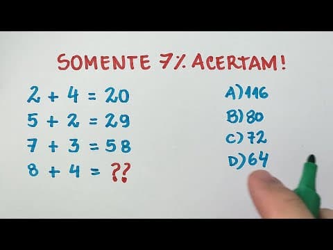 Thumbnail da aula: 🔥 HELP MATEMÁTICA BÁSICA | Desafio de Lógica