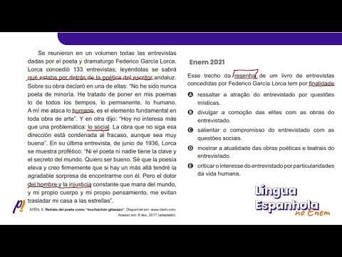 Thumbnail da aula: ENEM 2021 - CONECTORES DISCURSIVOS | Se reunieron en un volumen todas las entrevistas dadas por...