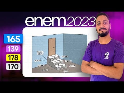 Thumbnail da aula: Questão 165 - Caderno Azul | Geometria Plana | MATEMÁTICA ENEM 2023
