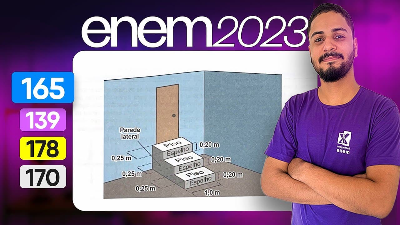 Thumbnail: Questão 165 - Caderno Azul | Geometria Plana | MATEMÁTICA ENEM 2023