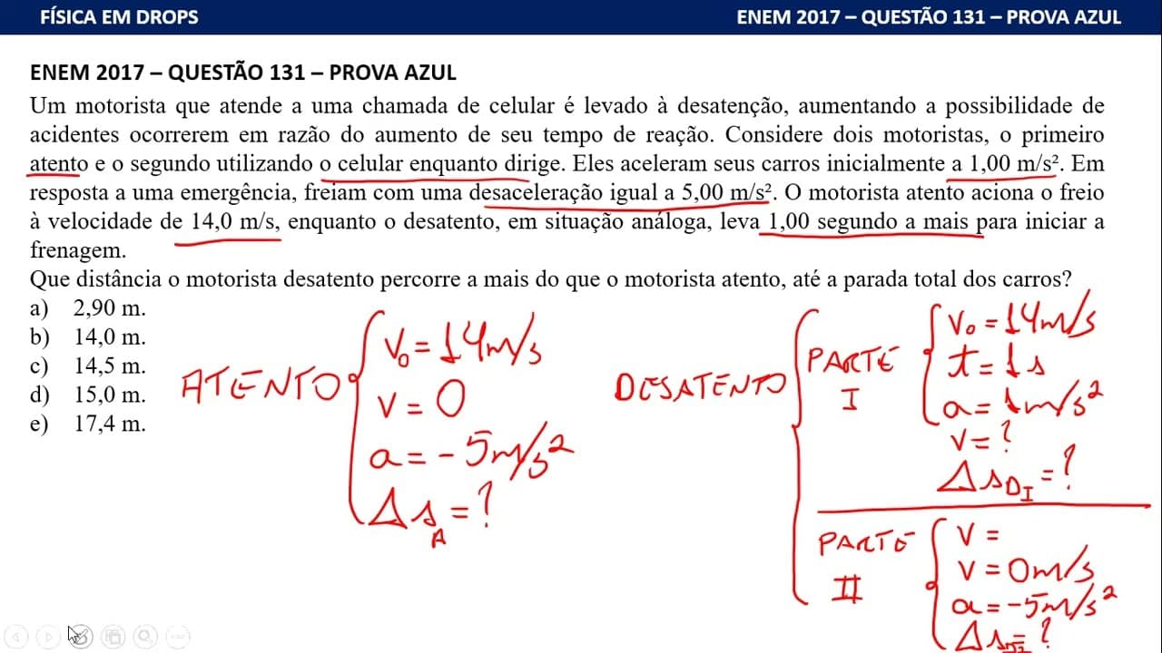 Thumbnail: ENEM 2017 - QUESTÃO 131 - Prova AZUL - Física