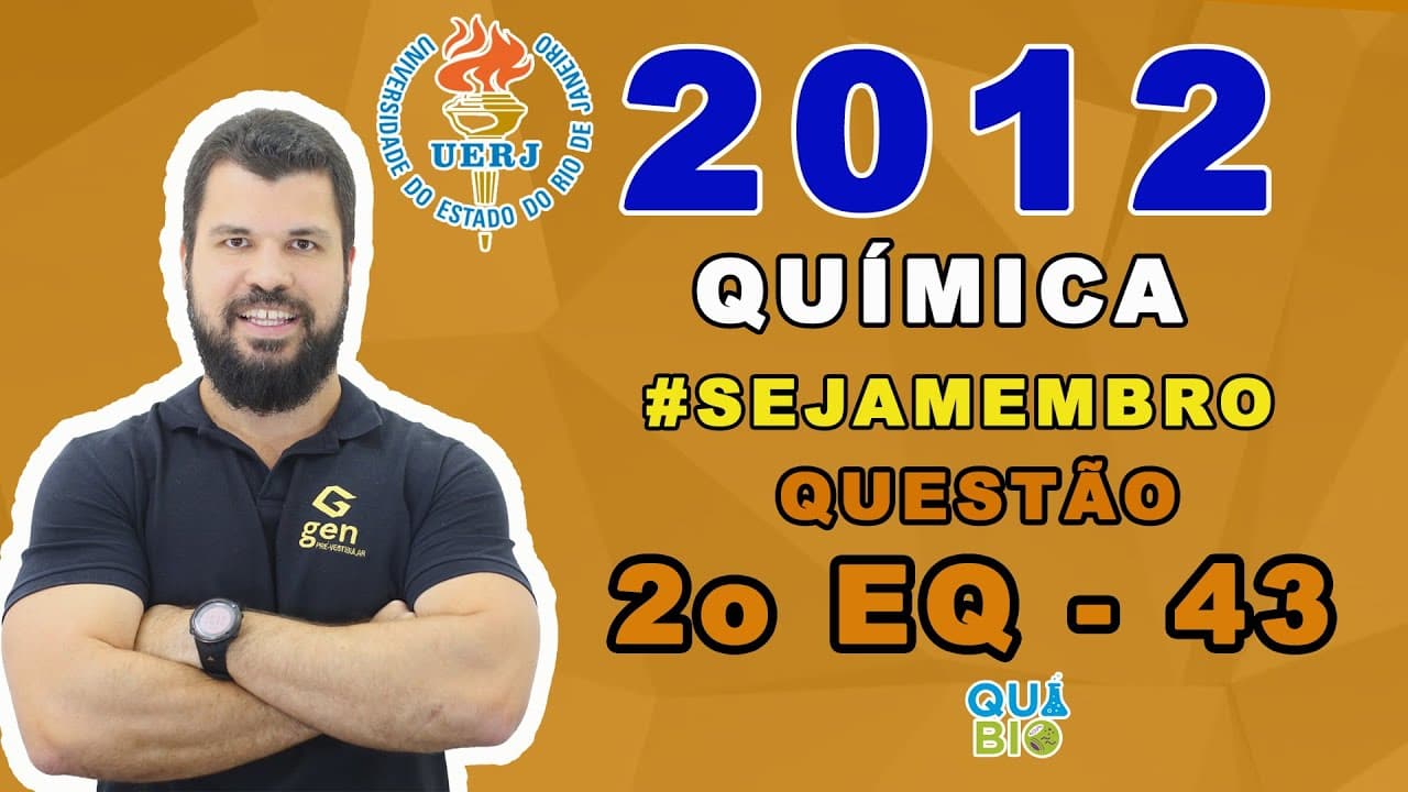 Thumbnail: UERJ 2012 - 2o EQ - Questão 43 - Os aminoácidos que possuem um centro quiral apresentam duas formas