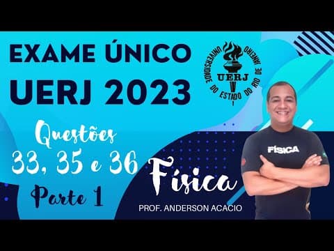 Thumbnail da aula: Resolução Comentada UERJ 2023 - FÍSICA (Parte 1)