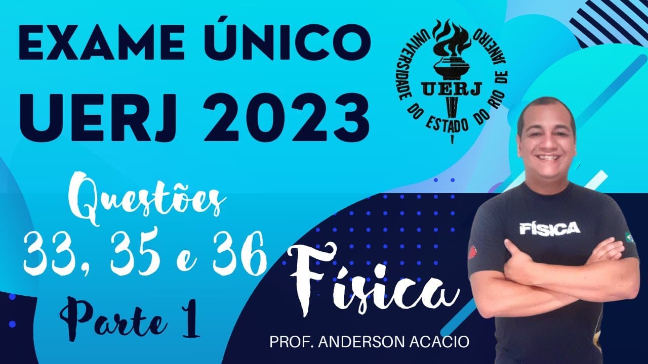 Thumbnail: Resolução Comentada UERJ 2023 - FÍSICA (Parte 1)