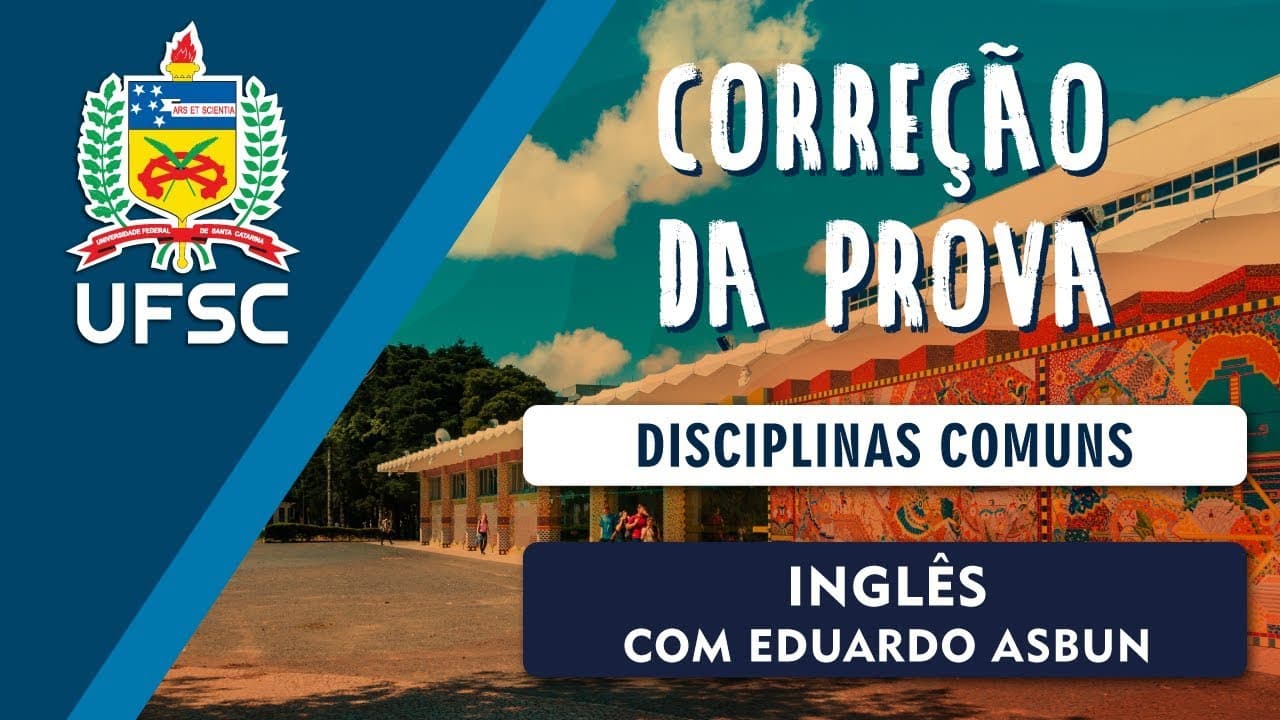 Thumbnail: Concurso UFSC - Correção Inglês (Disciplinas Comuns)