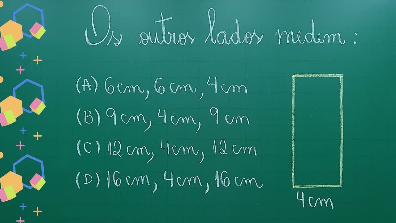 Thumbnail: QUAL É A MEDIDA DOS LADOS DO RETÂNGULO?  - Professora Angela Matemática
