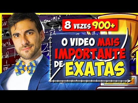 Thumbnail da aula: 🏅 Meus TOP MACETES de Exatas para GABARITAR 2x NO ENEM (Notas 975 e 961) - Matemática e Natureza