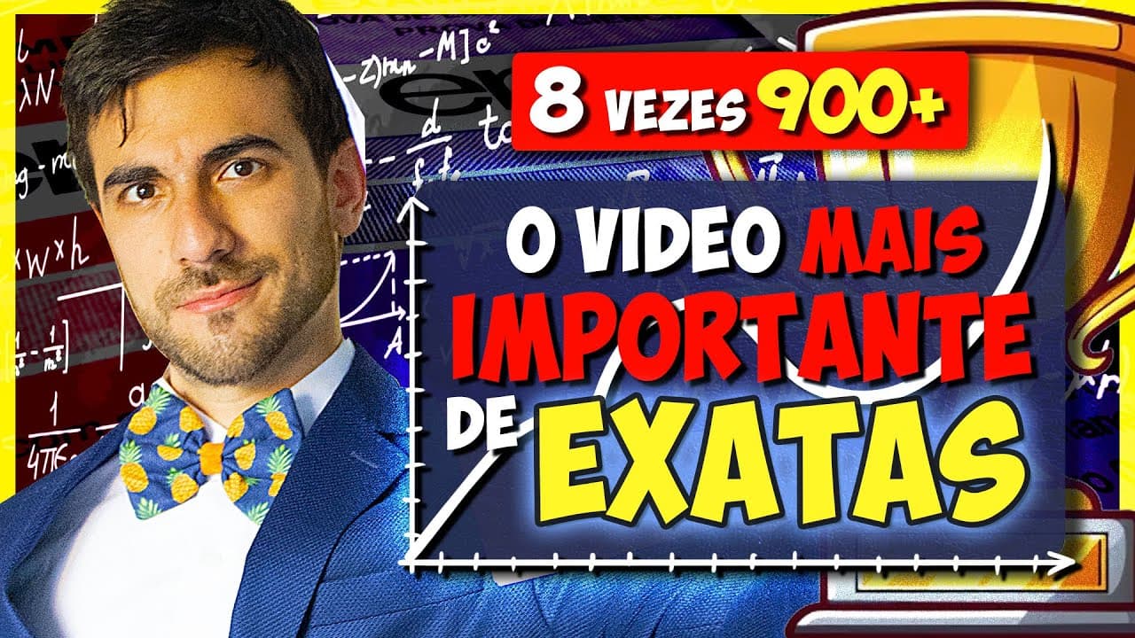Thumbnail: 🏅 Meus TOP MACETES de Exatas para GABARITAR 2x NO ENEM (Notas 975 e 961) - Matemática e Natureza