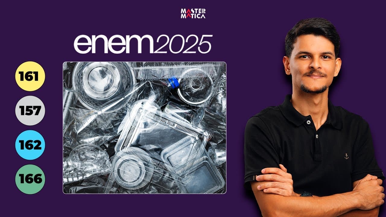 Thumbnail: ENEM 2025 | Uma empresa produziu, em um determinado mês, 110 toneladas de plástico...