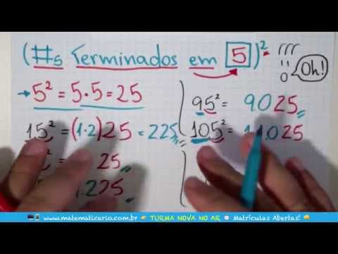 Thumbnail da aula: ⏱ COMO ELEVAR AO QUADRADO NÚMEROS TERMINADOS EM 5 👉 Minuto Matemática