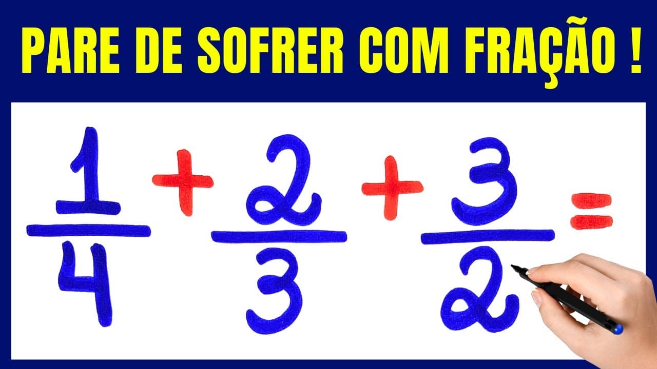 Thumbnail: 🤯😱NUNCA MAIS ERRE ADIÇÃO DE FRAÇÕES!! Matemática básica todo dia.📚🚀