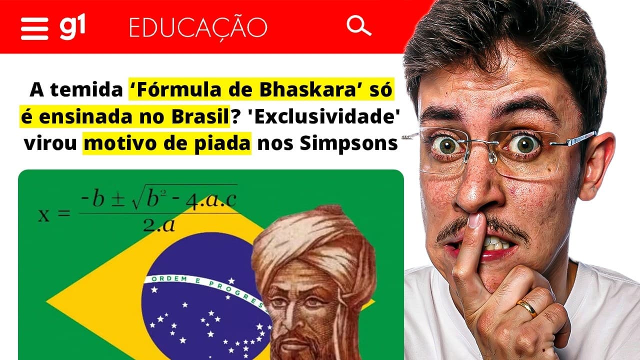 Thumbnail: Se você não fosse brasileiro NÃO ESTUDARIA a FÓRMULA DE BHASKARA?