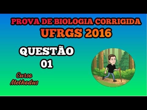 Thumbnail da aula: 01 de 2016 da prova de biologia da UFRGS - O gráfico apresenta a variação do nível de oxigênio na