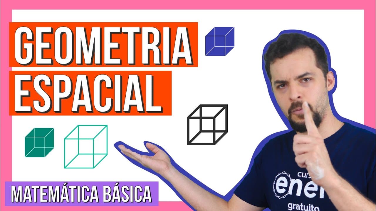 Thumbnail: GEOMETRIA ESPACIAL: cálculo de área e volume | CURSO DE MATEMÁTICA BÁSICA. Professor Lucas Borguezan