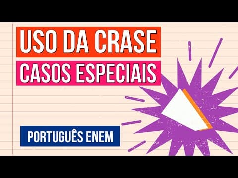 Thumbnail da aula: AS DICAS DO USO DA CRASE: casos especiais | Resumo de Português Enem | Mercedes Prado Bonorino