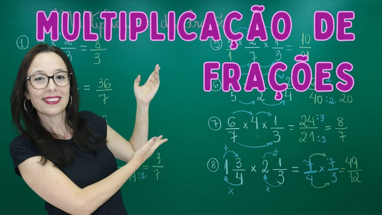 Thumbnail: FRAÇÃO - MULTIPLICAÇÃO DE FRAÇÕES - Professora Angela Matemática