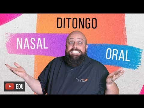Thumbnail da aula: Ditongo Oral x Ditongo Nasal - Professor Noslen explica!