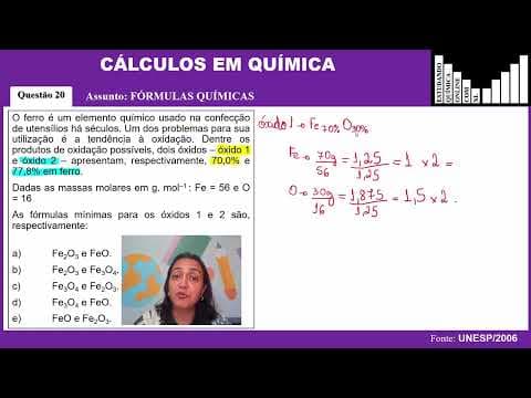 Thumbnail da aula: Exercício 020 -UNESP/2006-O ferro é um elemento químico usado na confecção de utensílios há séculos