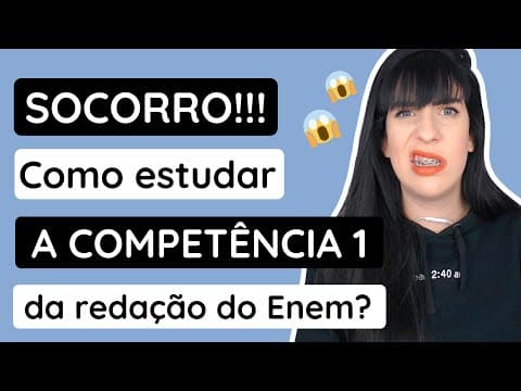 Thumbnail da aula: Como estudar a Competência 1 da redação do Enem?