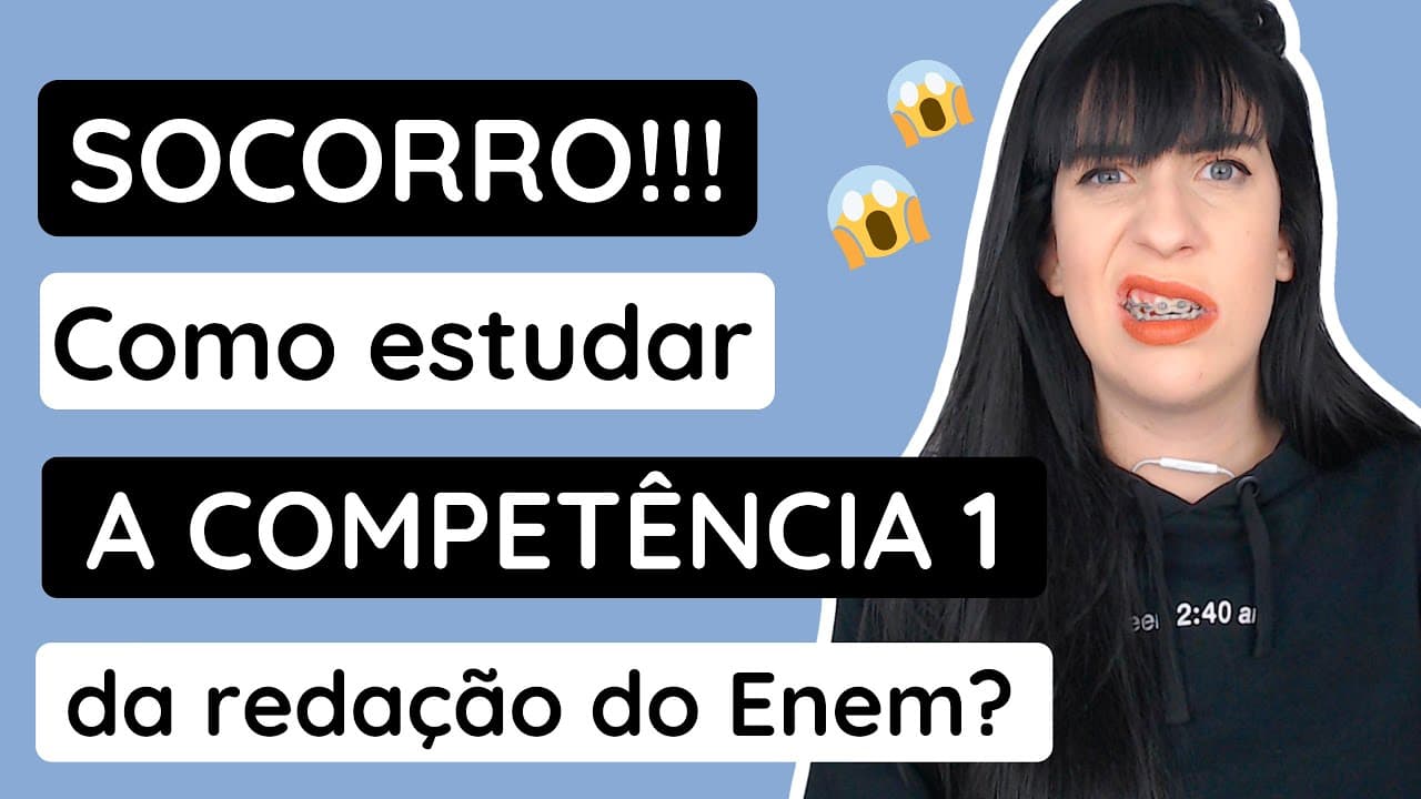 Thumbnail: Como estudar a Competência 1 da redação do Enem?