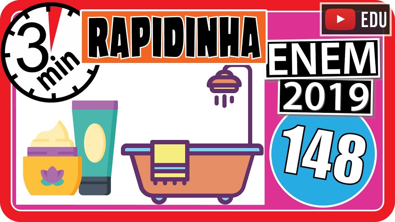 Thumbnail: 🏃[ENEM 2019] 148 📘 REGRA DE TRÊS O rótulo da embalagem de um cosmético informa que a dissolução