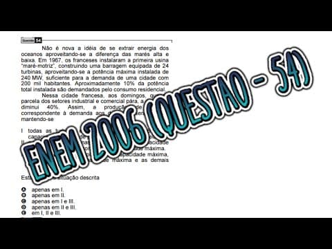 Thumbnail da aula: ENEM - 2006 ( QUESTÃO - 54 )
